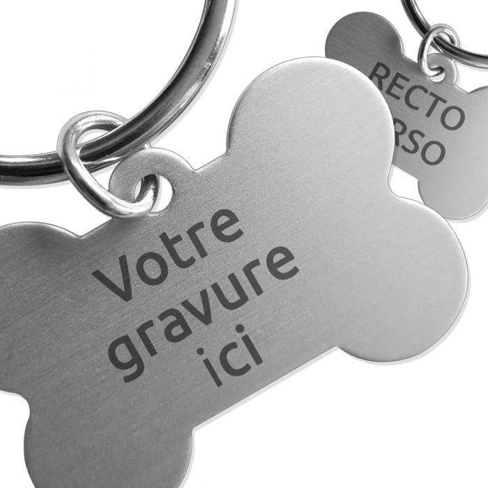 Porte-clé publicitaire gravé os- on