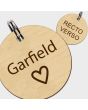 Médaille bois gravée rond 33x33 mm - on