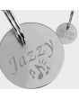 Médaille métal argenté gravé rond 26 mm - on