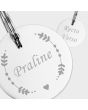 Médaille métal argenté gravé rond 33 mm - on