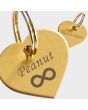 Médaille métal doré gravé coeur 20x22-mm - on