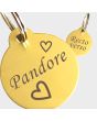 Médaille métal doré gravé rond 27 mm - on