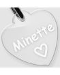 Médaille Plexiglas gravée coeur 20x19 mm - on