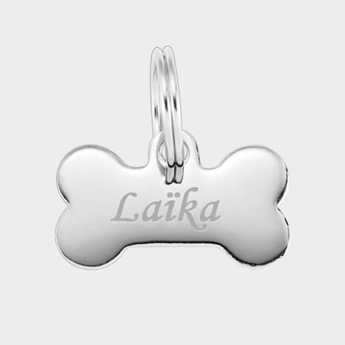 médaille animaux de compagnie métal os gravé